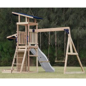 AXI-Wooden-Large-Playground-Swings-Slide-Tower-Sandbox-White-2