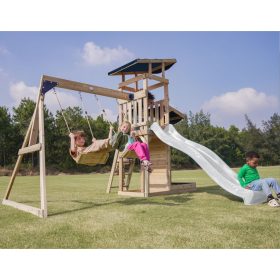 AXI-Wooden-Large-Playground-Swings-Slide-Tower-Sandbox-White-3