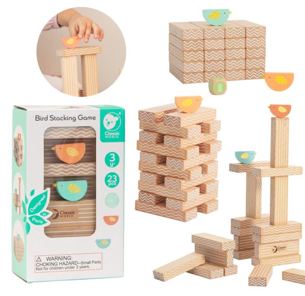CLASSIC WORLD Educational Game: Stacking Birds 23 pcs.