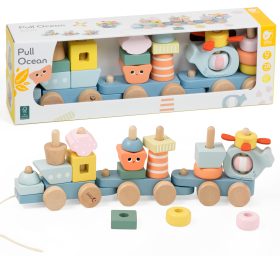 CLASSIC WORLD Montessori Ocean Railway Wooden Puzzle