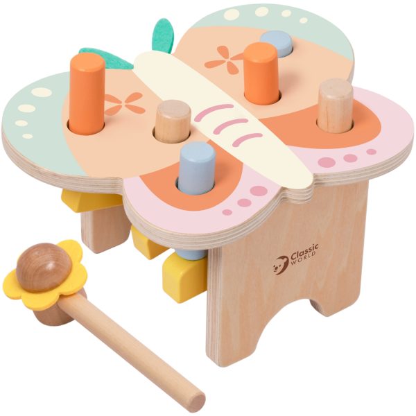 CLASSIC-WORLD-Montessori-Pastel-Butterfly-Hammer CLASSIC WORLD Montessori Pastel Butterfly Hammer