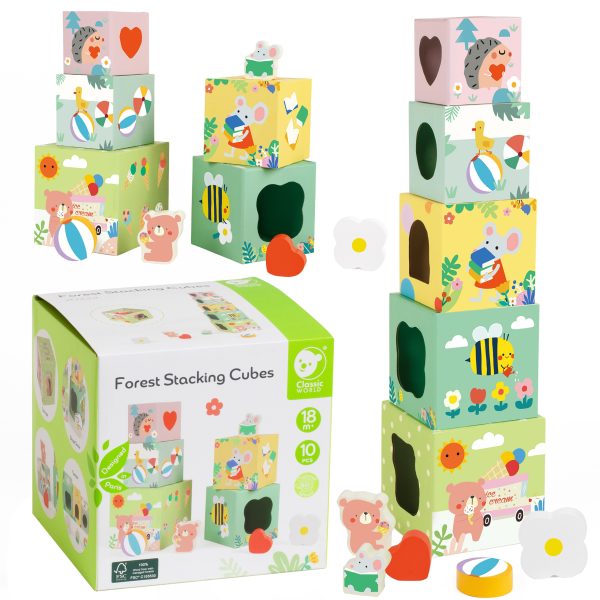 CLASSIC-WORLD-Puzzle-Cubes-Box-Forest-Pyramid-10-pieces-FSC CLASSIC WORLD Puzzle Cubes Box Forest Pyramid 10 pieces FSC