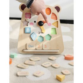 CLASSIC-WORLD-Teddy-Bear-Clock-Montessori-Educational-3-in-1-Learning-Time-Counting-and-Date-3