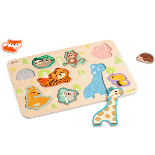 CLASSIC WORLD Wooden Animal Matching Puzzle