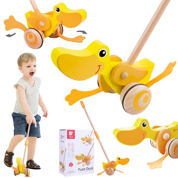 CLASSIC-WORLD-Wooden-Duck-Pusher-For-Children CLASSIC WORLD Wooden Duck Pusher For Children