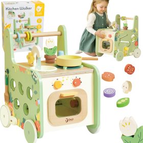 CLASSIC-WORLD-Wooden-Kitchen-2-in-1-Pusher-with-Removable-Wheels CLASSIC WORLD Wooden Kitchen 2 in 1 Pusher with Removable Wheels