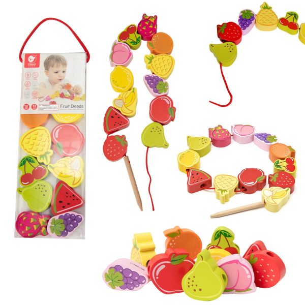 CLASSIC-WORLD-Wooden-Threading-Blocks-Fruits-13-pcs CLASSIC WORLD Wooden Threading Blocks Fruits 13 pcs.