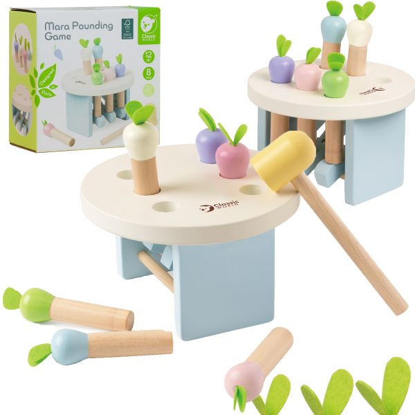CLASSIC-WORLD-Wooden-Toy-Hit-the-Carrot-with-Hammer-8-pcs CLASSIC WORLD Wooden Toy Hit the Carrot with Hammer 8 pcs.