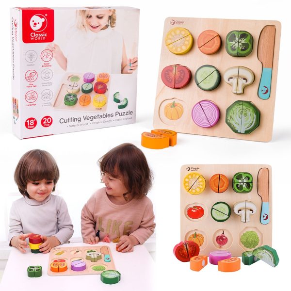 CLASSIC-WORLD-Wooden-Vegetable-Chopping-Set CLASSIC WORLD Wooden Vegetable Chopping Set