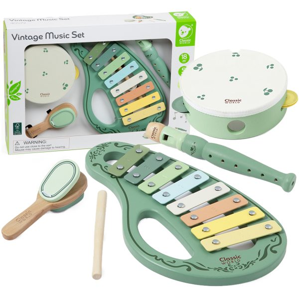 CLASSIC-WORLD-Wooden-Vintage-Musical-Instrument-Set-18ms CLASSIC WORLD Wooden Vintage Musical Instrument Set 18ms+