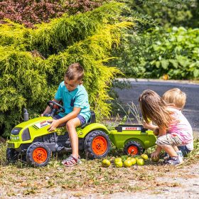 FALK-Claas-Green-Pedal-Tractor-with-Horn-and-Trailer-2-5-Years-2