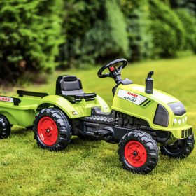 FALK-Claas-Green-Pedal-Tractor-with-Horn-and-Trailer-2-5-Years-3