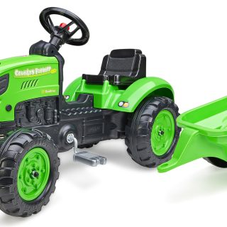 FALK Country Farmer Pedal Tractor with Trailer Green 2-5 years