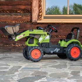 FALK-Green-Claas-Pedal-Tractor-with-Trailer-Horn-from-2-Years-Old-2