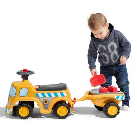 FALK-JCB-Ride-on-Construction-Truck-with-Trailer-and-Accessories-2