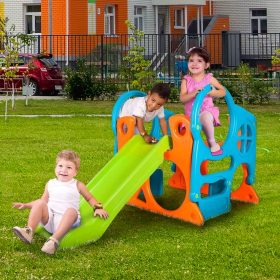 FEBER-Large-Playground-Activity-Center-100-cm-Slide-Climbing-Wall-Shapes-1