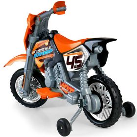 FEBER-Orange-6V-Battery-powered-Cross-Motorcycle-for-Children-2