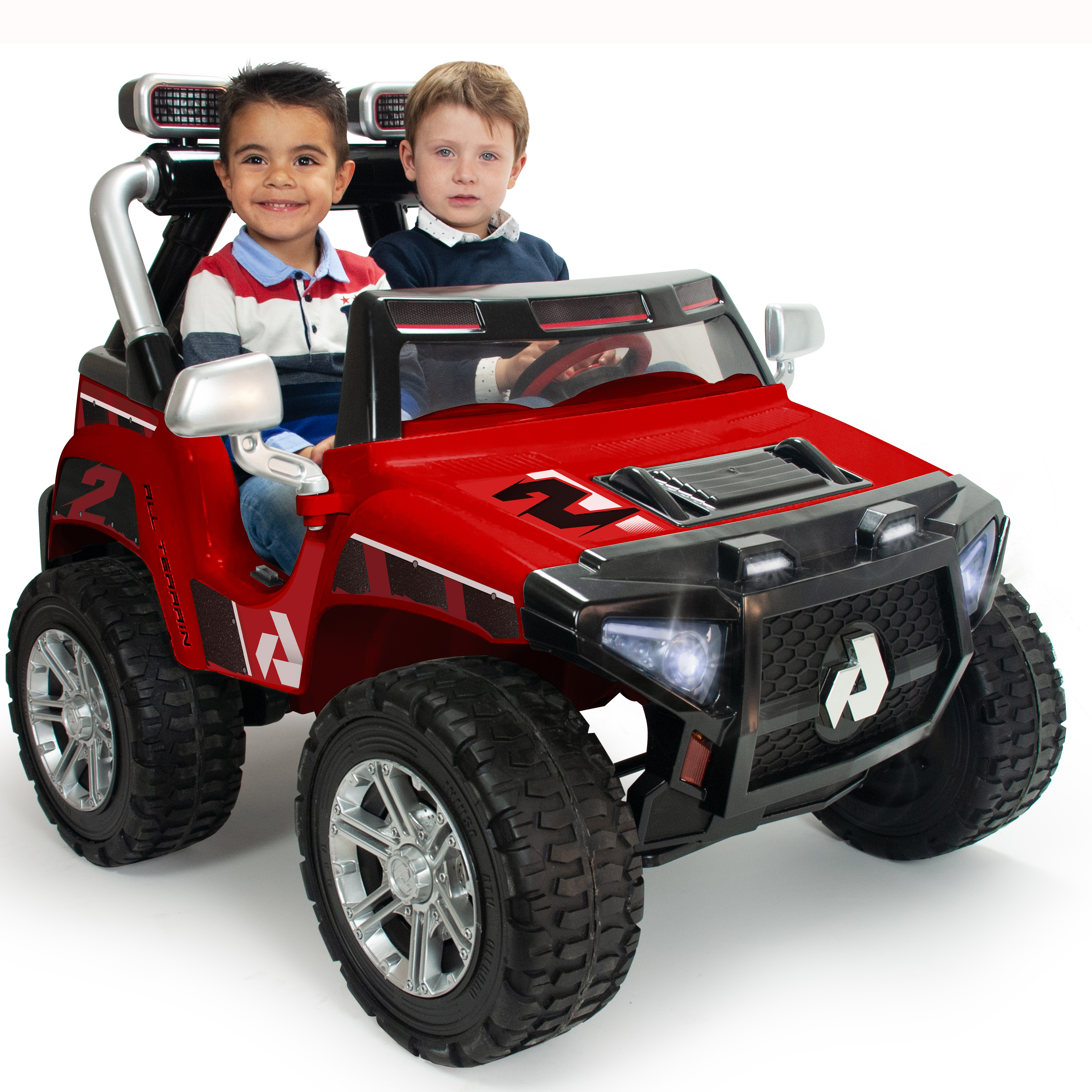 INJUSA 24V Battery-Powered Monster Car with LED Lights