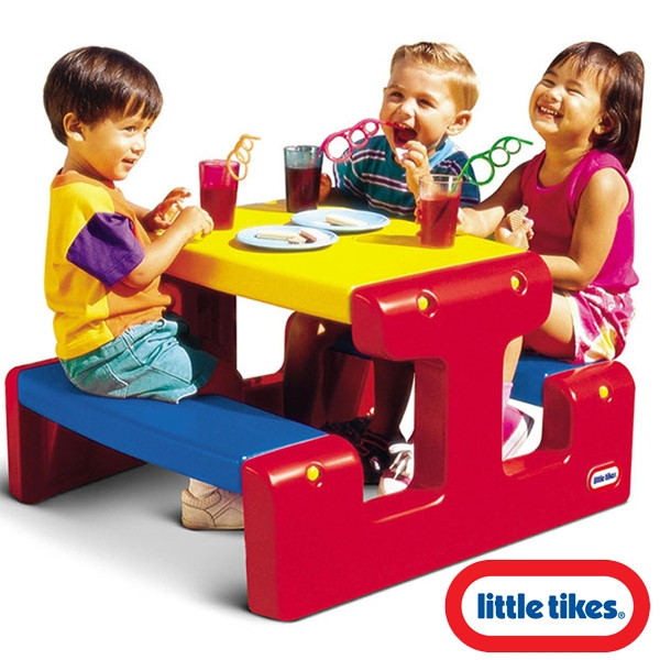LITTLE-TIKES-Picnic-Table-Red-Yellow-Blue LITTLE TIKES Picnic Table Red Yellow Blue
