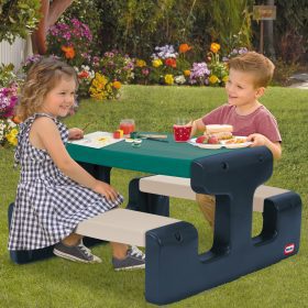 Little-Tikes-Blue-and-Green-Kids-Picnic-Table-for-the-Garden-1