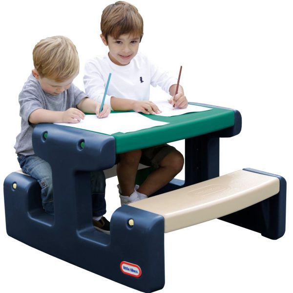 Little-Tikes-Blue-and-Green-Kids-Picnic-Table-for-the-Garden Little Tikes Blue and Green Kids' Picnic Table for the Garden