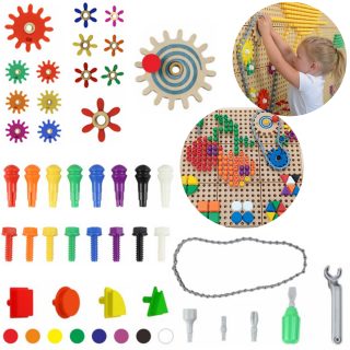 MASTERKIDZ Accessory Set Mix Pins Screws Tools 352 pcs.