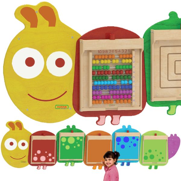 MASTERKIDZ-Flex-Wall-Mounting-System-for-5-Educational-Boards-Caterpillar MASTERKIDZ Flex Wall Mounting System for 5 Educational Boards - Caterpillar