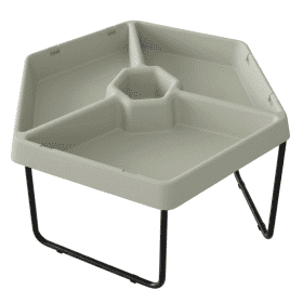 MASTERKIDZ-Hexagonal-Sand-and-Water-Play-Table-with-3-Compartments-and-Adjustable-Height MASTERKIDZ Hexagonal Sand and Water Play Table with 3 Compartments and Adjustable Height