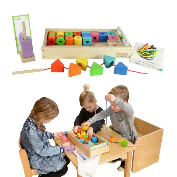 MASTERKIDZ-Large-Wooden-Montessori-Lace-Threader MASTERKIDZ Large Wooden Montessori Lace Threader