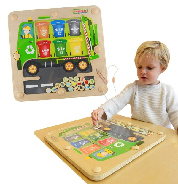 MASTERKIDZ-Magnetic-Board-Waste-Sorting-Montessori-Recycling-Truck MASTERKIDZ Magnetic Board Waste Sorting Montessori Recycling Truck