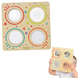 MASTERKIDZ Montessori Sensory Mirror Board and Curved Lenses