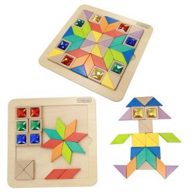 MASTERKIDZ Montessori Tangram Color and Shape Learning Mosaic Puzzle