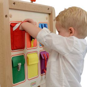 MASTERKIDZ-Wooden-Flex-Wall-Manipulation-Board-with-Colorful-Pockets-Buckles-and-Velcro-3