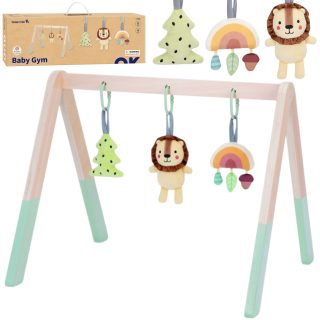 TOOKY TOY Baby Gym Educational Gymnastic Stand with 3 Plush Pendants