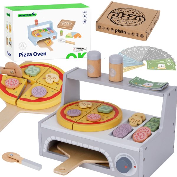 TOOKY-TOY-Pizzeria-Wooden-Pizza-Oven-Accessories TOOKY TOY Pizzeria Wooden Pizza Oven Accessories