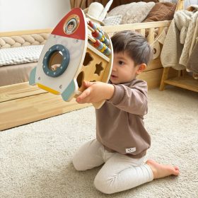 TOOKY-TOY-Space-Rocket-Activity-Sorter-Wooden-Maze-1