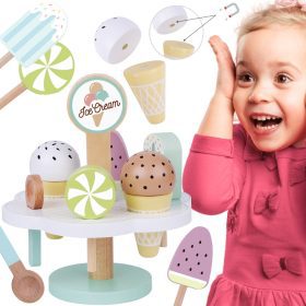 TOOKY-TOY-Wooden-Magnetic-Ice-Cream-on-Stand TOOKY TOY Wooden Magnetic Ice Cream on Stand