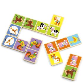 VIGA-Educational-Wooden-Domino-Blocks-Farm-Game-28-Pieces-Montessori-2