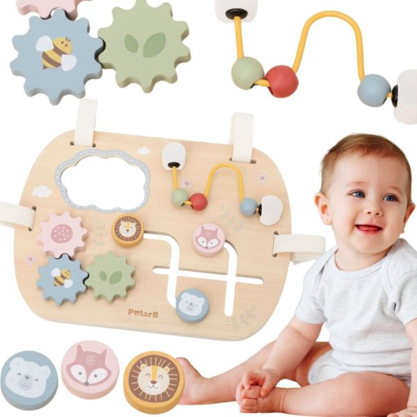 VIGA-Multifunctional-Wooden-Manipulative-Board VIGA Multifunctional Wooden Manipulative Board