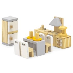 VIGA-PolarB-Dollhouse-Furniture-Set-Kitchen-Dining-Room-3