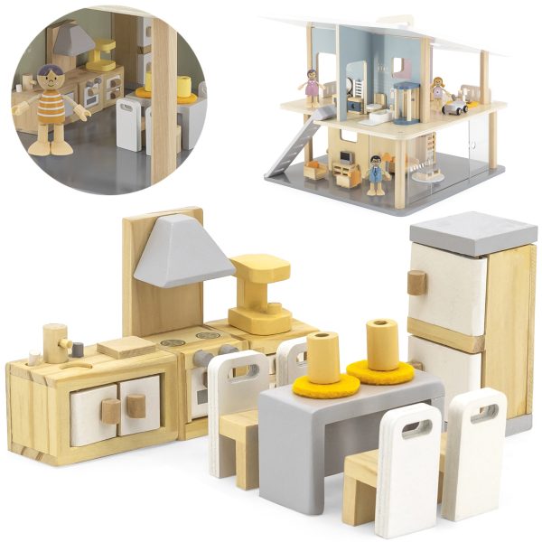 VIGA-PolarB-Dollhouse-Furniture-Set-Kitchen-Dining-Room VIGA PolarB Dollhouse Furniture Set Kitchen Dining Room