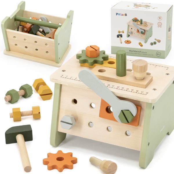 VIGA-PolarB-Mini-Workshop-2in1-Tool-Box-Wooden-Set VIGA PolarB Mini Workshop 2in1 Tool Box Wooden Set