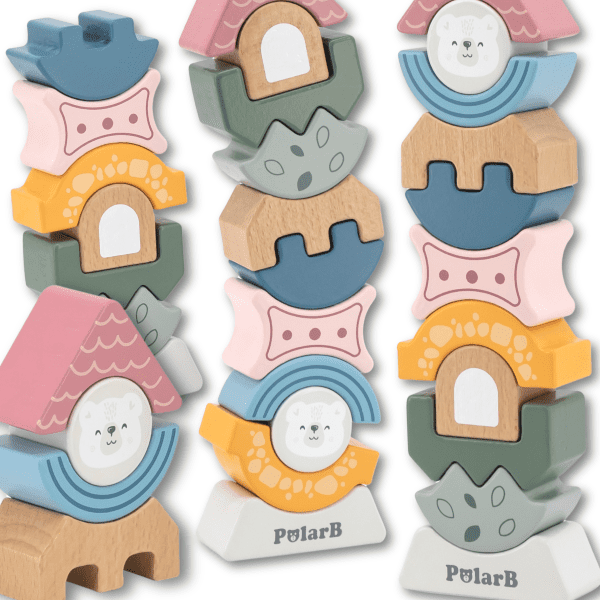 VIGA-PolarB-Wooden-Balancing-Tower-Puzzle VIGA PolarB Wooden Balancing Tower Puzzle