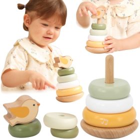 VIGA-PolarB-Wooden-Educational-Pyramid-Bird VIGA PolarB Wooden Educational Pyramid - Bird