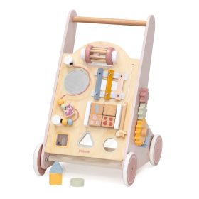 VIGA-PolarB-Wooden-Push-Walker-Pink-Educational-1