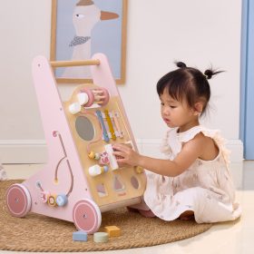 VIGA-PolarB-Wooden-Push-Walker-Pink-Educational-3