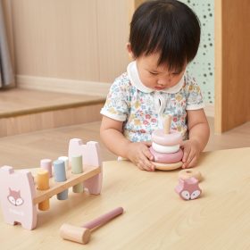 VIGA-PolarB-Wooden-Pyramid-Punch-with-Hammer-Set-Montessori-Fox-3