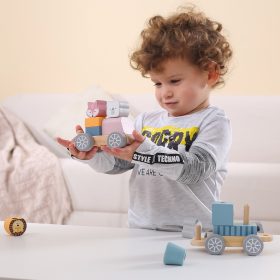 VIGA-PolarB-Wooden-Train-with-Carriages-and-Animals-for-Montessori-Stacking-2