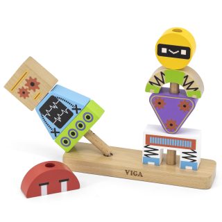 VIGA Robots Pyramid Puzzle + Patterns 8 pcs.