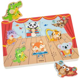VIGA Sound Puzzle Match Musical Animals